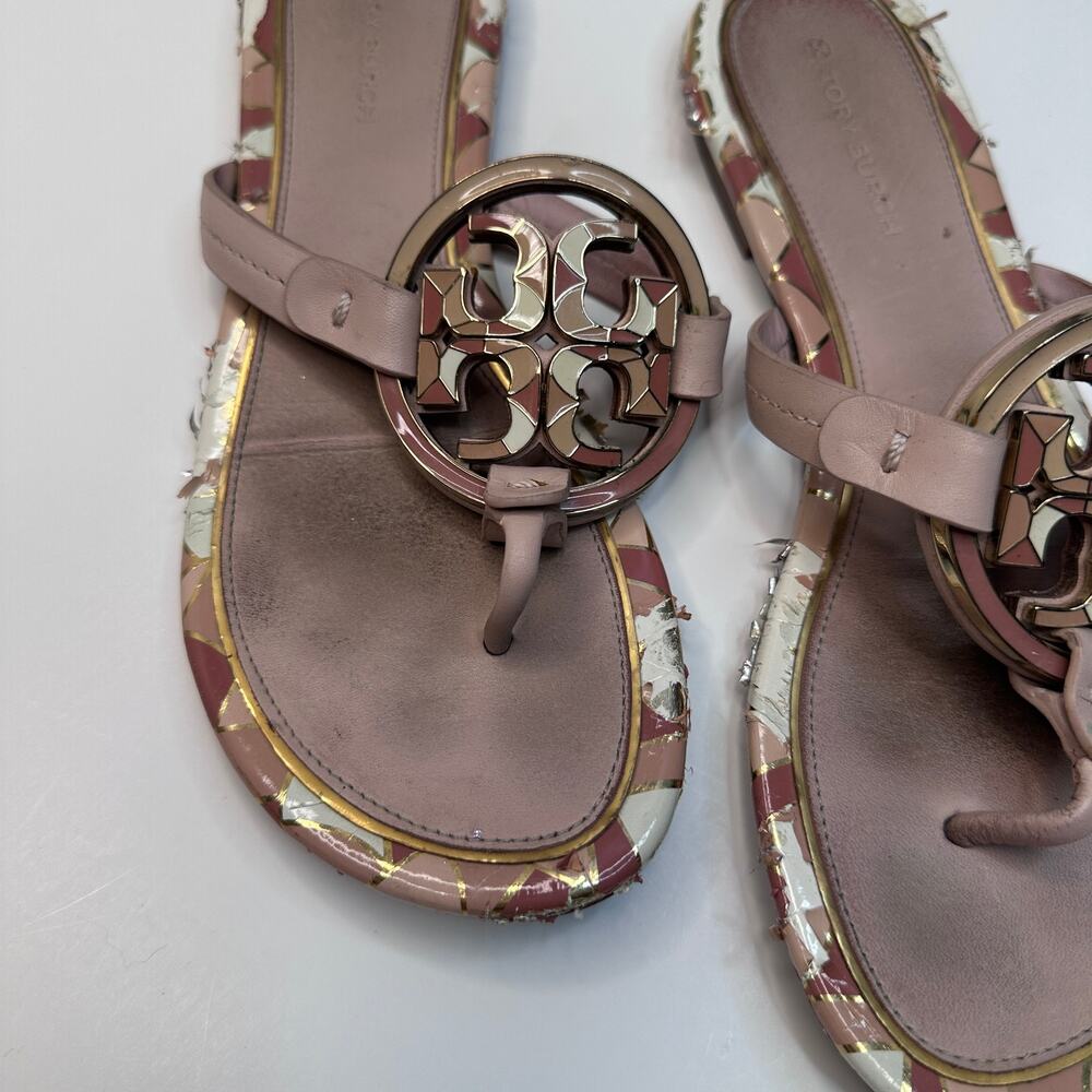 Tory Burch Enamel Mosiac Miller Sandals - Picture 2 of 4